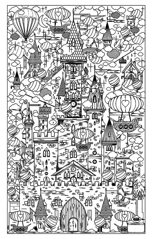 Kolorowanki Architektura dla dorosłych: do druku 16
