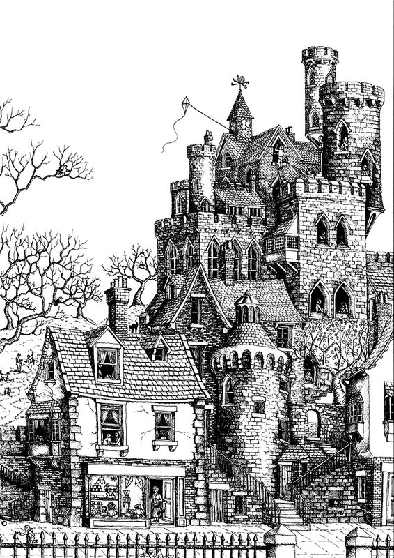 Kolorowanki Architektura dla dorosłych: do druku 19