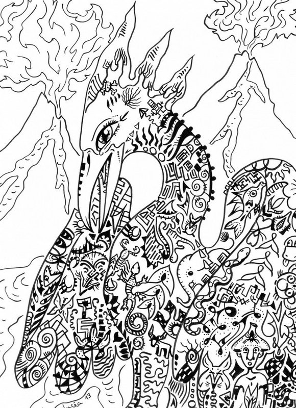 Kolorowanki Fantasy dla dorosłych: do druku 10