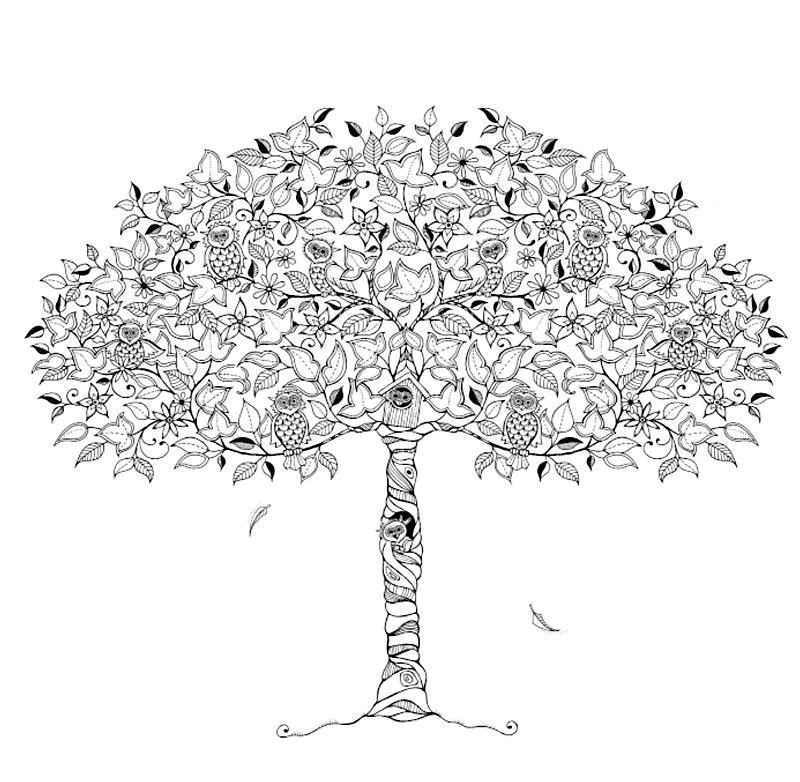 Kolorowanki Tajemniczy ogród dla dorosłych: do druku 10