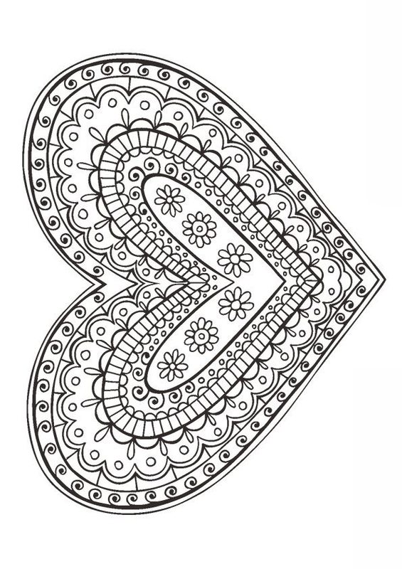 Kolorowanki Miłosne dla dorosłych: do druku 6