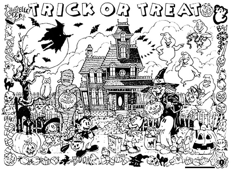 Kolorowanki Halloween dla dorosłych: do druku 19