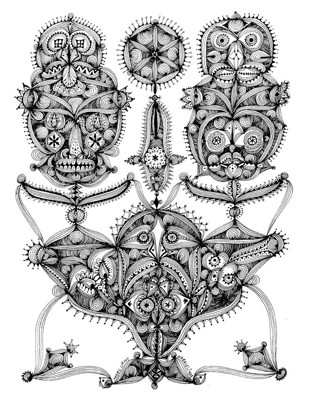 kolorowanki dla dorosłych Art brut do druku 5