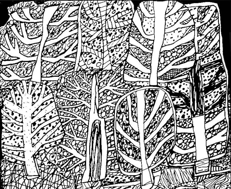 Kolorowanki Jean Dubuffet dla dorosłych: do druku 1