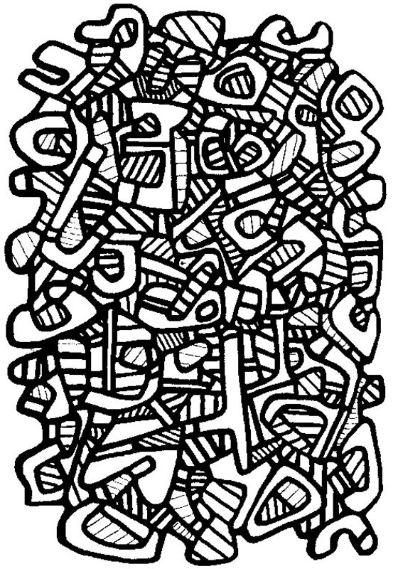 Kolorowanki Jean Dubuffet dla dorosłych: do druku 7