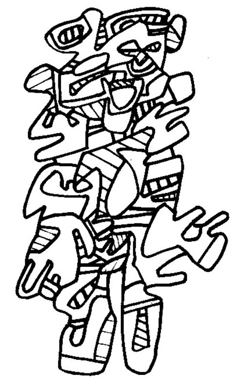 Kolorowanki Jean Dubuffet dla dorosłych: do druku 9