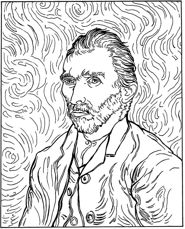 Kolorowanki Van Gogh dla dorosłych: do druku 1
