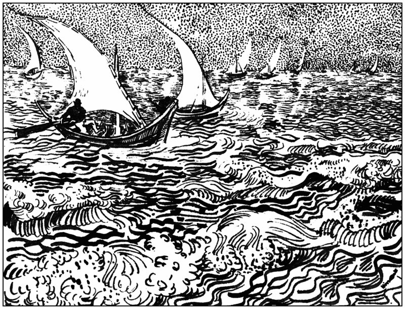 Kolorowanki Van Gogh dla dorosłych: do druku 4