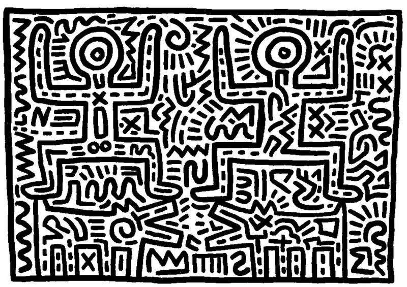 Kolorowanki Keith Haring dla dorosłych: do druku 3