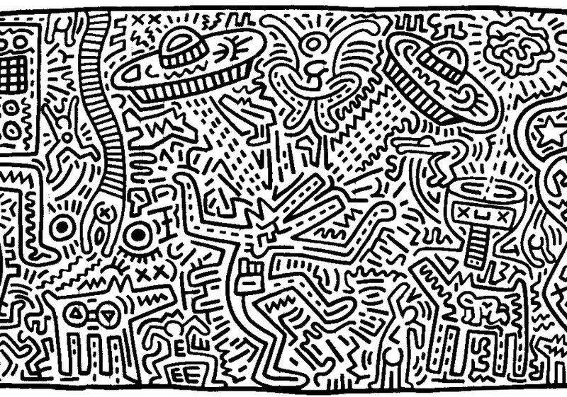 Kolorowanki Keith Haring dla dorosłych: do druku 4